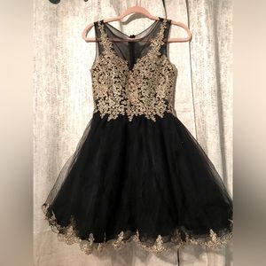 Black and Gold Dress
